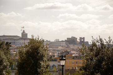 Beautiful view in the ancient center of Rome