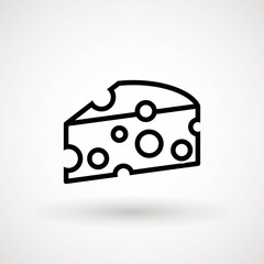 Cheese icon vector, filled flat sign, solid pictogram isolated on white, logo illustration