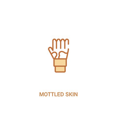 Obraz premium mottled skin concept 2 colored icon. simple line element illustration. outline brown mottled skin symbol. can be used for web and mobile ui/ux.