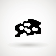 Cheese icon vector, filled flat sign, solid pictogram isolated on white, logo illustration