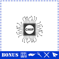 Chip icon flat