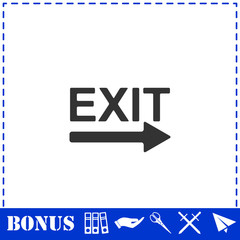 Exit icon flat