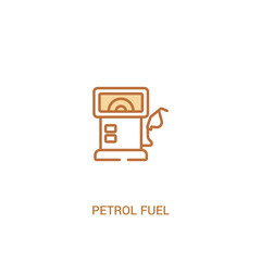 petrol fuel concept 2 colored icon. simple line element illustration. outline brown petrol fuel symbol. can be used for web and mobile ui/ux.