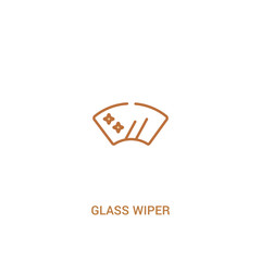 glass wiper concept 2 colored icon. simple line element illustration. outline brown glass wiper symbol. can be used for web and mobile ui/ux.