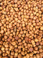 Hazelnut. Fresh organic filbert. Nuts macro. Food background.