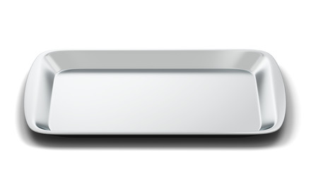 Blank plastic tray for food