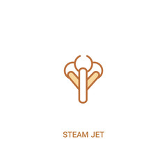 steam jet concept 2 colored icon. simple line element illustration. outline brown steam jet symbol. can be used for web and mobile ui/ux.