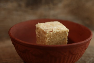 indian sweetness soam papdi plate