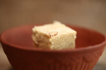 indian sweetness soam papdi plate