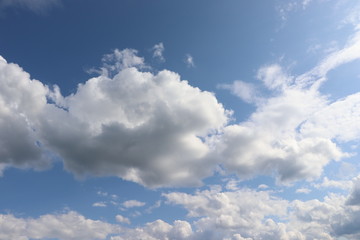 The nature of blue sky with cloud in the morning.