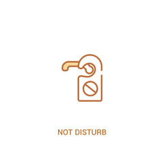 not disturb concept 2 colored icon. simple line element illustration. outline brown not disturb symbol. can be used for web and mobile ui/ux.