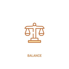 balance concept 2 colored icon. simple line element illustration. outline brown balance symbol. can be used for web and mobile ui/ux.