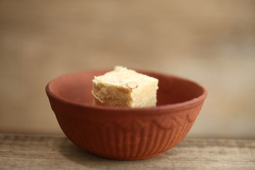 indian sweetness soam papdi plate
