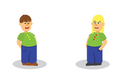 two children talk about school day