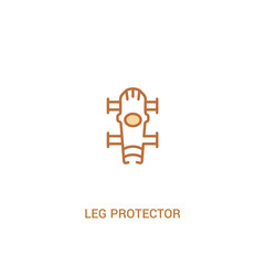 leg protector concept 2 colored icon. simple line element illustration. outline brown leg protector symbol. can be used for web and mobile ui/ux.