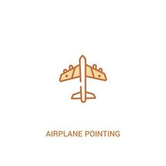 airplane pointing up concept 2 colored icon. simple line element illustration. outline brown airplane pointing up symbol. can be used for web and mobile ui/ux.