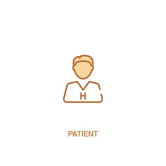 patient concept 2 colored icon. simple line element illustration. outline brown patient symbol. can be used for web and mobile ui/ux.