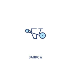 barrow concept 2 colored icon. simple line element illustration. outline blue barrow symbol. can be used for web and mobile ui/ux.