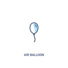 air balloon concept 2 colored icon. simple line element illustration. outline blue air balloon symbol. can be used for web and mobile ui/ux.