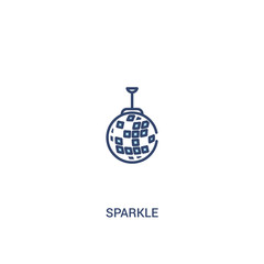 sparkle concept 2 colored icon. simple line element illustration. outline blue sparkle symbol. can be used for web and mobile ui/ux.