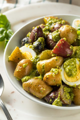 Homemade Organic Pesto Potato Salad