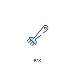 rak concept 2 colored icon. simple line element illustration. outline blue rak symbol. can be used for web and mobile ui/ux.
