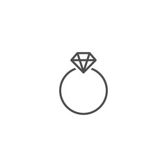 diamond ring icon vector illustration