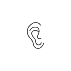 human ear icon vector illustration