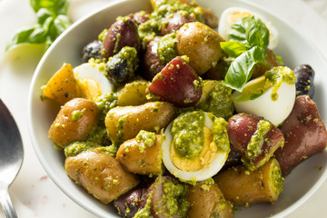 Homemade Organic Pesto Potato Salad