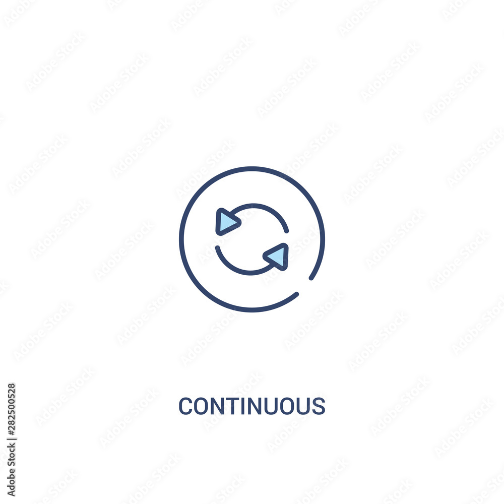 Poster continuous concept 2 colored icon. simple line element illustration. outline blue continuous symbol.