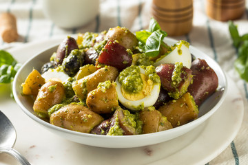 Homemade Organic Pesto Potato Salad