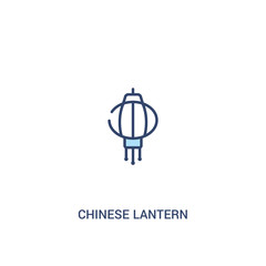 chinese lantern concept 2 colored icon. simple line element illustration. outline blue chinese lantern symbol. can be used for web and mobile ui/ux.