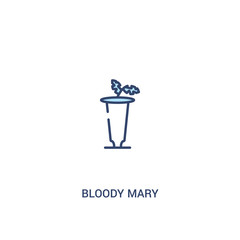 Fototapeta na wymiar bloody mary concept 2 colored icon. simple line element illustration. outline blue bloody mary symbol. can be used for web and mobile ui/ux.