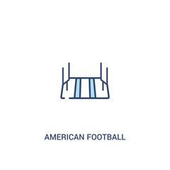 american football stadium concept 2 colored icon. simple line element illustration. outline blue american football stadium symbol. can be used for web and mobile ui/ux.