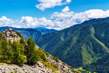 Fototapeta na wymiar Chike - Taman mountain pass. Altai Republic, Russia