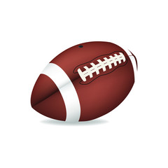 Rugby ball vector icon. Football american league.