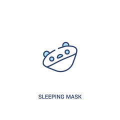 sleeping mask concept 2 colored icon. simple line element illustration. outline blue sleeping mask symbol. can be used for web and mobile ui/ux.