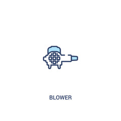 blower concept 2 colored icon. simple line element illustration. outline blue blower symbol. can be used for web and mobile ui/ux.