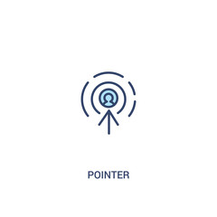 pointer concept 2 colored icon. simple line element illustration. outline blue pointer symbol. can be used for web and mobile ui/ux.