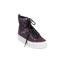 Black sneakers with abstract pattern isolated on white background