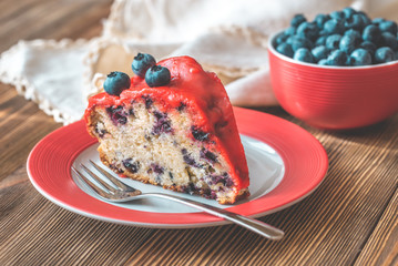 Cake with blueberries