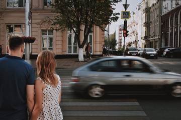 young woman in the city