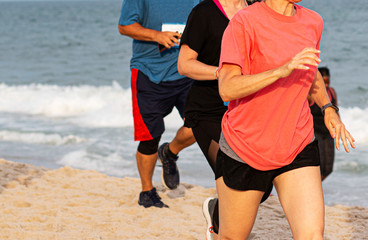 Running on the beach