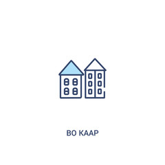 bo kaap concept 2 colored icon. simple line element illustration. outline blue bo kaap symbol. can be used for web and mobile ui/ux.