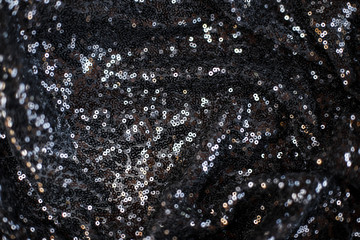 Black sequin fabric