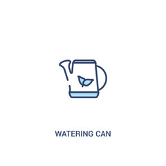 watering can concept 2 colored icon. simple line element illustration. outline blue watering can symbol. can be used for web and mobile ui/ux.