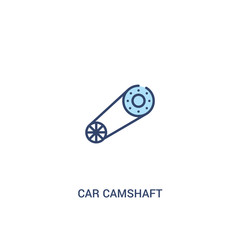 car camshaft concept 2 colored icon. simple line element illustration. outline blue car camshaft symbol. can be used for web and mobile ui/ux.