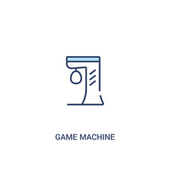 game machine concept 2 colored icon. simple line element illustration. outline blue game machine symbol. can be used for web and mobile ui/ux.