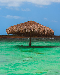  straw sombrero in blue lake