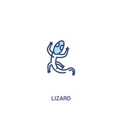 lizard concept 2 colored icon. simple line element illustration. outline blue lizard symbol. can be used for web and mobile ui/ux.